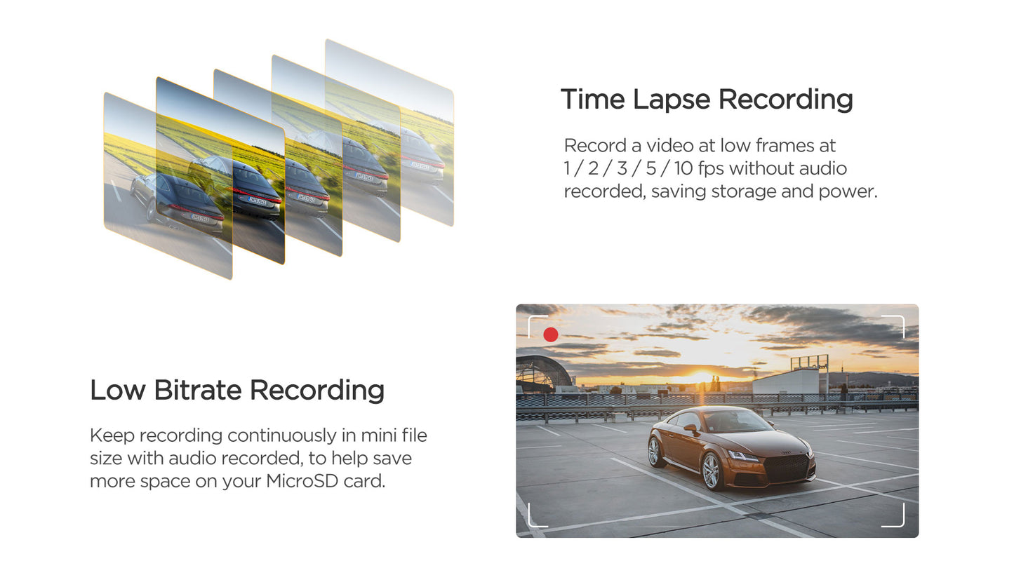 VIOFO A229 PLUS 2 CH + Hardwire Kit - Front & Rear Dash Cam